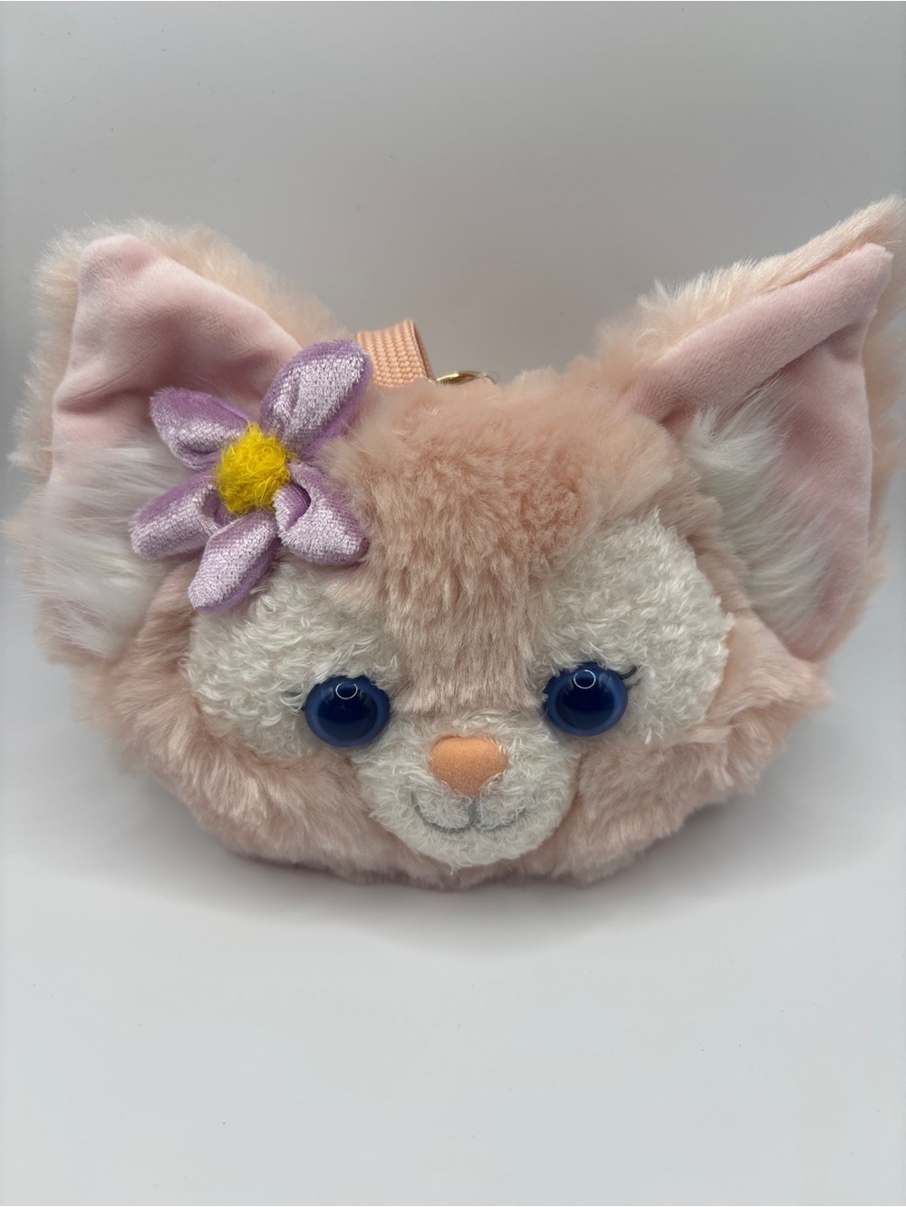 Disney Duffy and Friends LinaBell Pink Coin Purse w/ Strap & Flower Accent